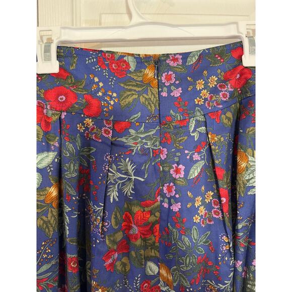 Vintage Floral Blue Maxi Skirt - Picture 4 of 5